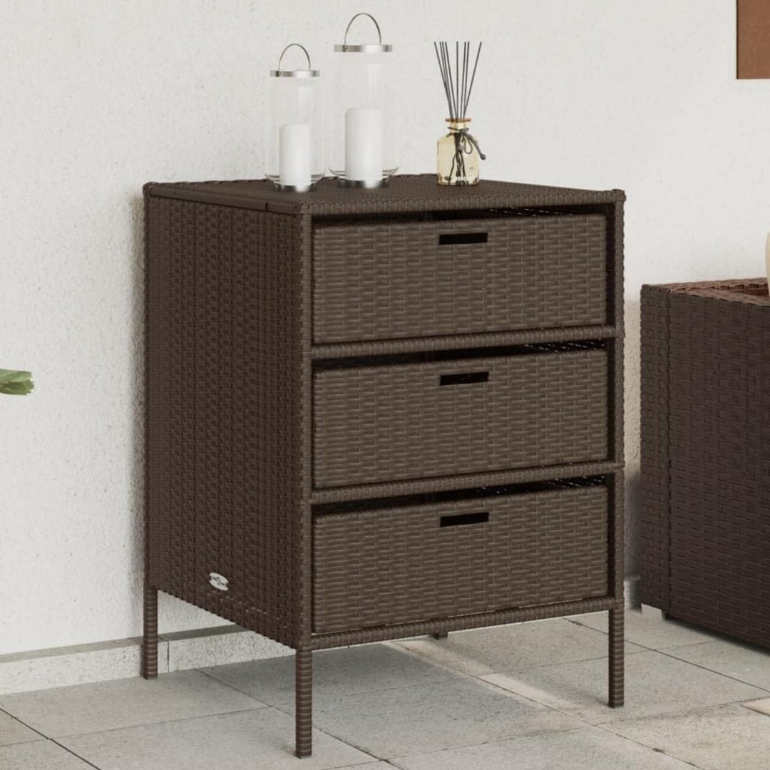 Armadio Casa-Outdoor - Armadietto portaoggetti da giardino, in polyrat 55 x 59 x 80 cm