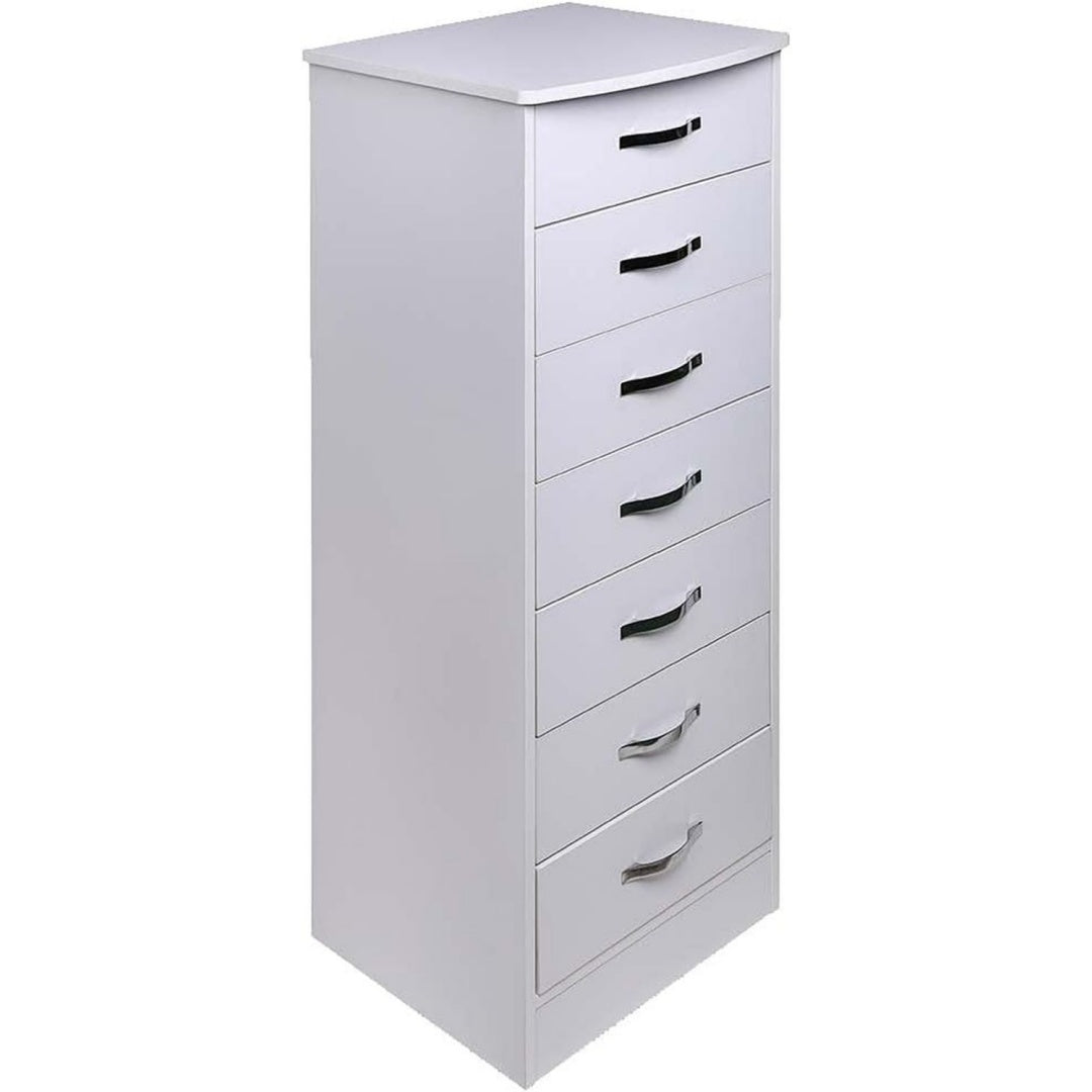 Cassettiera BAKAJI Mobile Cassettiera Mobiletto 7 Cassetti Settimino in Legno MDF Pomel